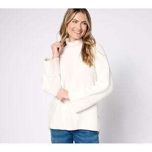 SUNNYLiFE Women's Top Plus Sz Sweater 2X Frankie Turtleneck White A667990